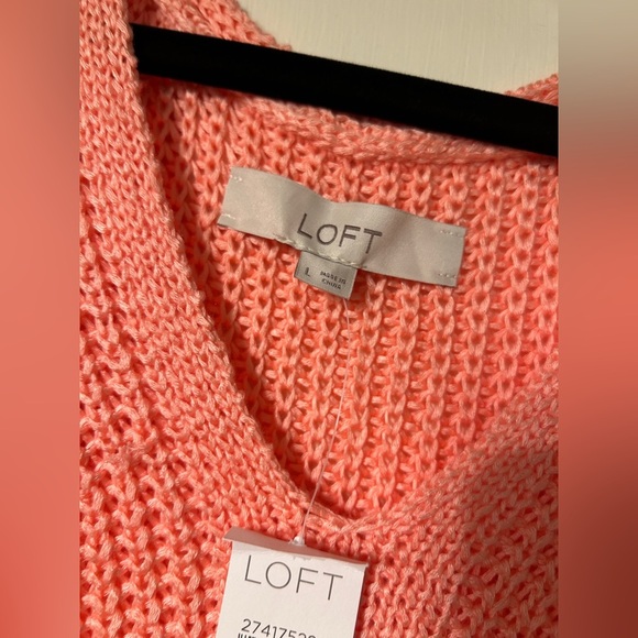 NWT Loft Sleeveless V-Neck Knit Sweater - Color Pink Size Small - Picture 6 of 10